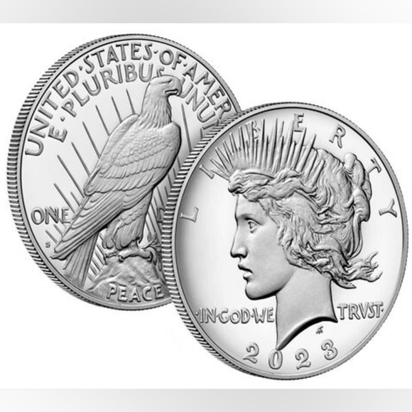 2023 S PEACE Silver Dollar Uncirculated w/ OGP & COA. 1 ounce pure silver coin - Picture 3 of 5